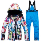 2021 лыжный комплект, женский водонепроницаемый ветрозащитный костюм для катания на лыжах, сноуборде, куртке и брюках, женские зимние костюмы, уличная одежда, плотная теплая