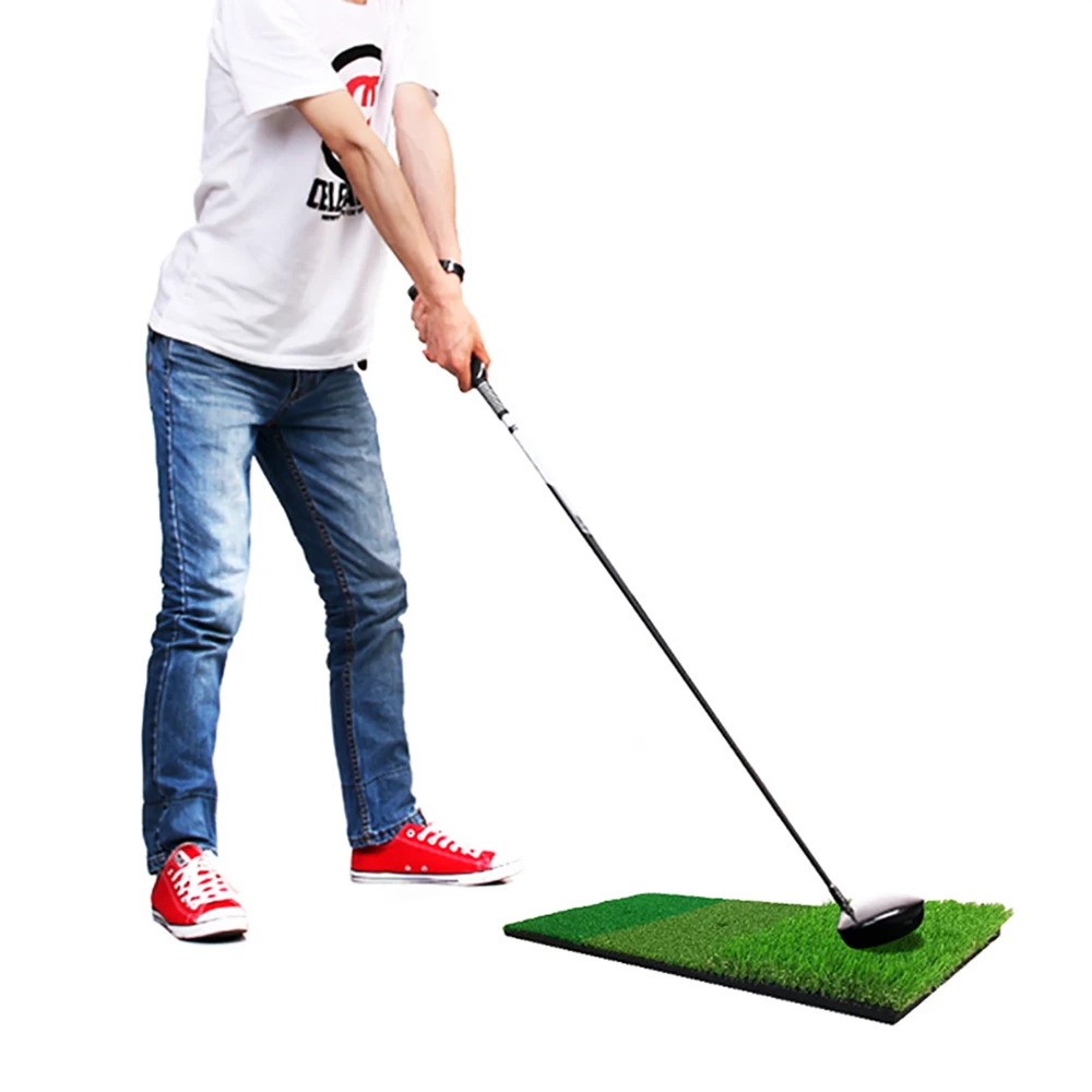 

Anti-Slip Golf Mat 3-In-1 Golf Hitting Mat Nylon Grass Turf Mat PadGolf Swing Chipping Practice Greens For Indoor Durable Green