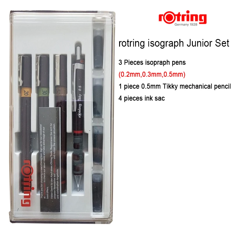 Rotring детский набор изограф наполненные чернила пористая ручка инструменты для