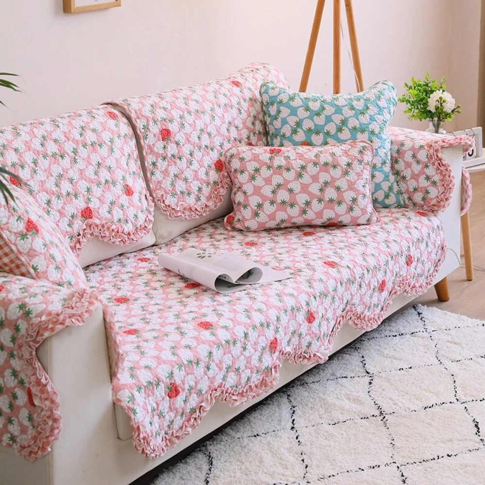 Корейский саржевый Хлопковый чехол для дивана тканевое моющееся полотенце
