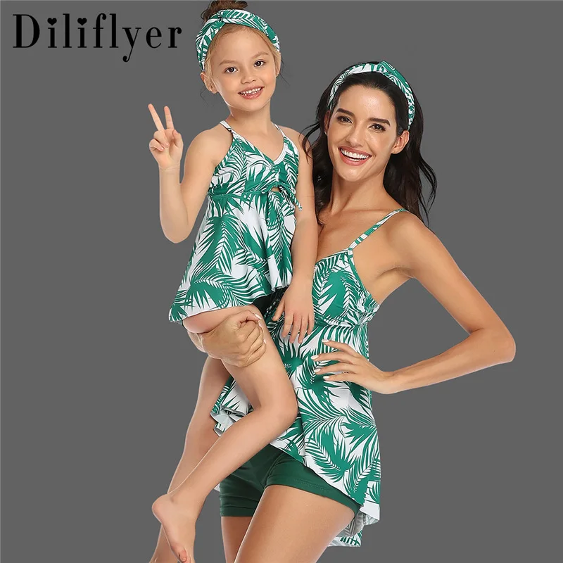 

3-12Y Baby Girls Swimwear Family Matching Swimsuit Kids Beachwear Bathing Suit for Girls Children Swimming Suit Woman Swimsuit