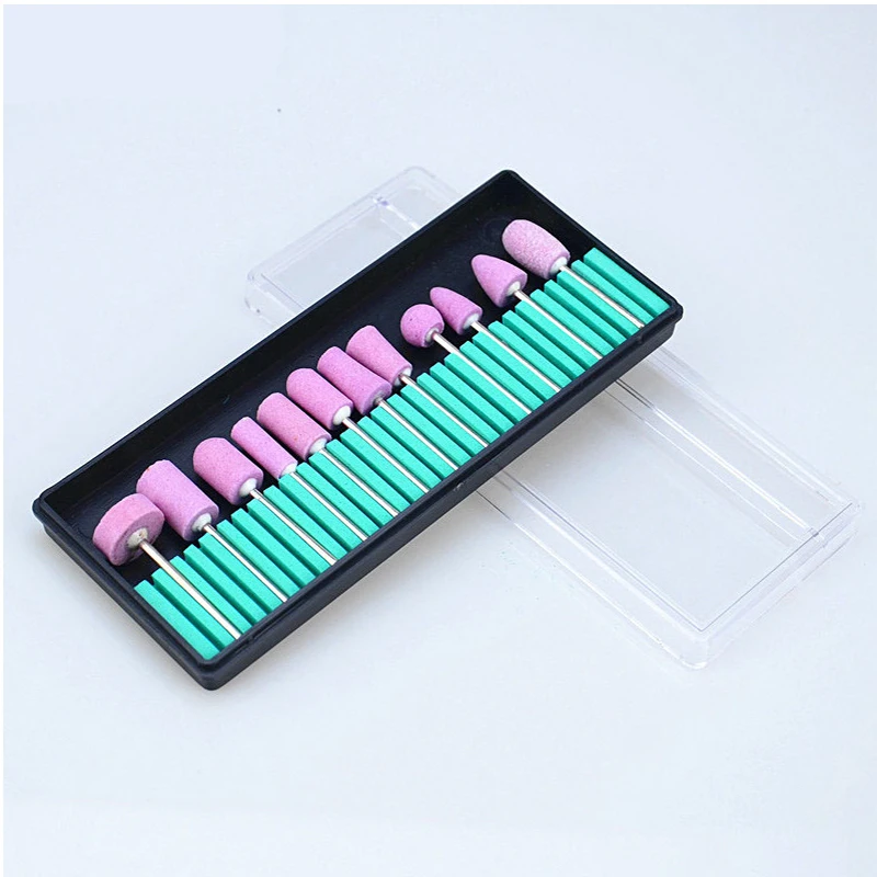 Набор сверл для дизайна ногтей из кварцевого камня 12 шт. замена 3/32 шлифовальных