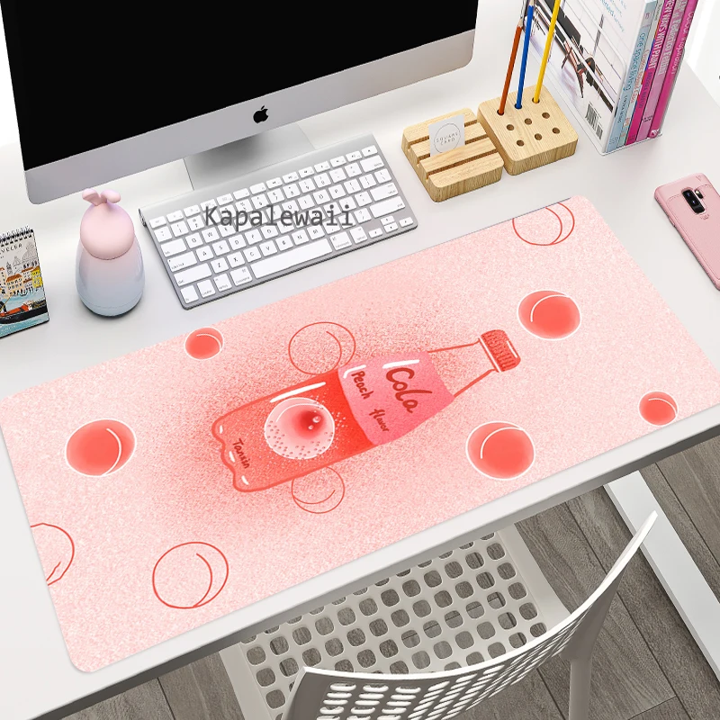 large anime pink mousepad gamer cute kawaii gaming mouse pad xxl rubber otaku locking edge big fashion laptop notebook desk mats free global shipping