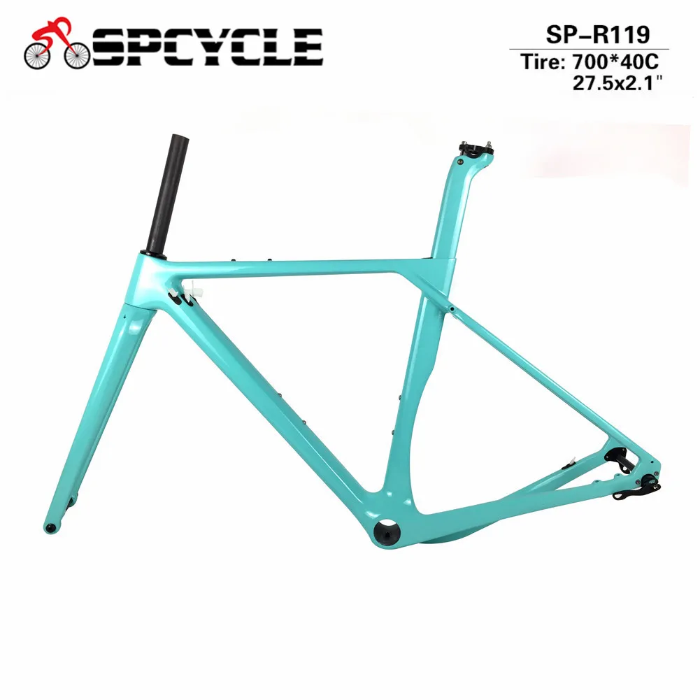 Spcycle 2021 Новый гравийный дисковый тормоз карбоновый велосипедный кросс рама