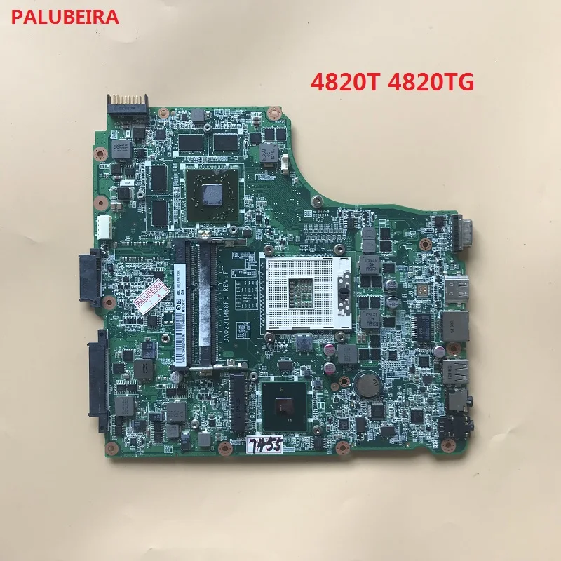 Малябира DA0ZQ1MB8F0 REV F MBPVL06001 MB.PVL06.001 для acer aspire 4820T 4820TG материнская плата HM55 DDR3 |