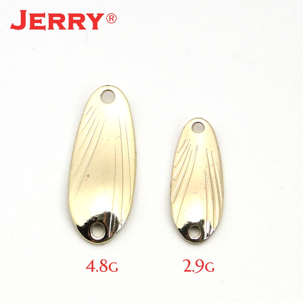 JERRY 2.9g 4.8g 50 Pieces Ripple Style Unpainted Plating Metal Fishing Tackle DIY Casting Trout Spoons | Спорт и развлечения