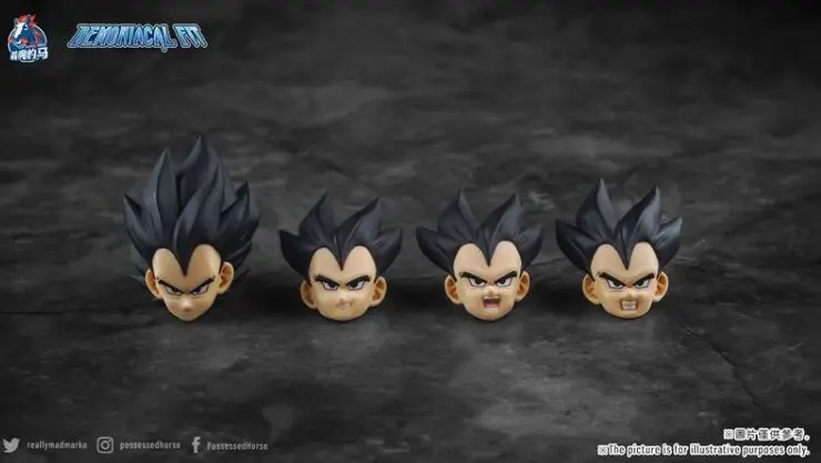Сменная фигурка Bandai SHF Vegeta Super Saiyan из синих волос со сменными черными волосами |