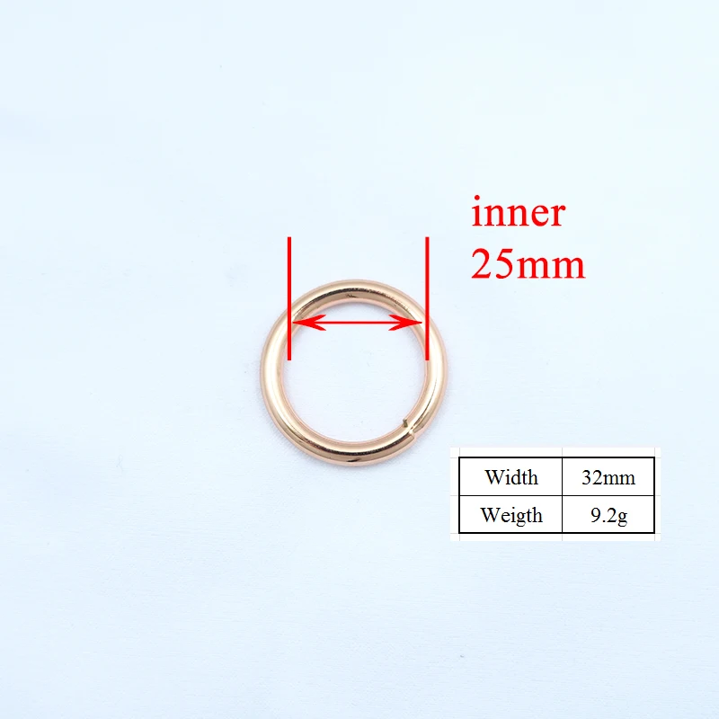 Неспаянные металлические кольца 25 мм из розового золота регулируемые