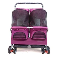 two seat pop it pet cart dog carrier double nests bed fold dismantling washing cat care for pets dogs accessories transportation
