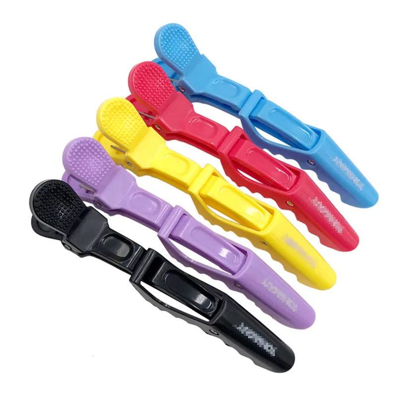 

5 colors color plastic haircut styling clip new fruit color alligator clip Salon section perm dyeing