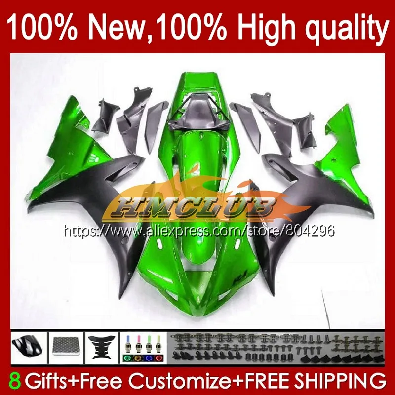 

Тюнинг-пакет для YAMAHA YZF-R1 YZF-1000 YZF R 1 YZF 1000 123No.65 YZF R1 YZF1000 YZFR1 02 03 1000CC 2002 2003 обтекатели цвета: зеленый, черный