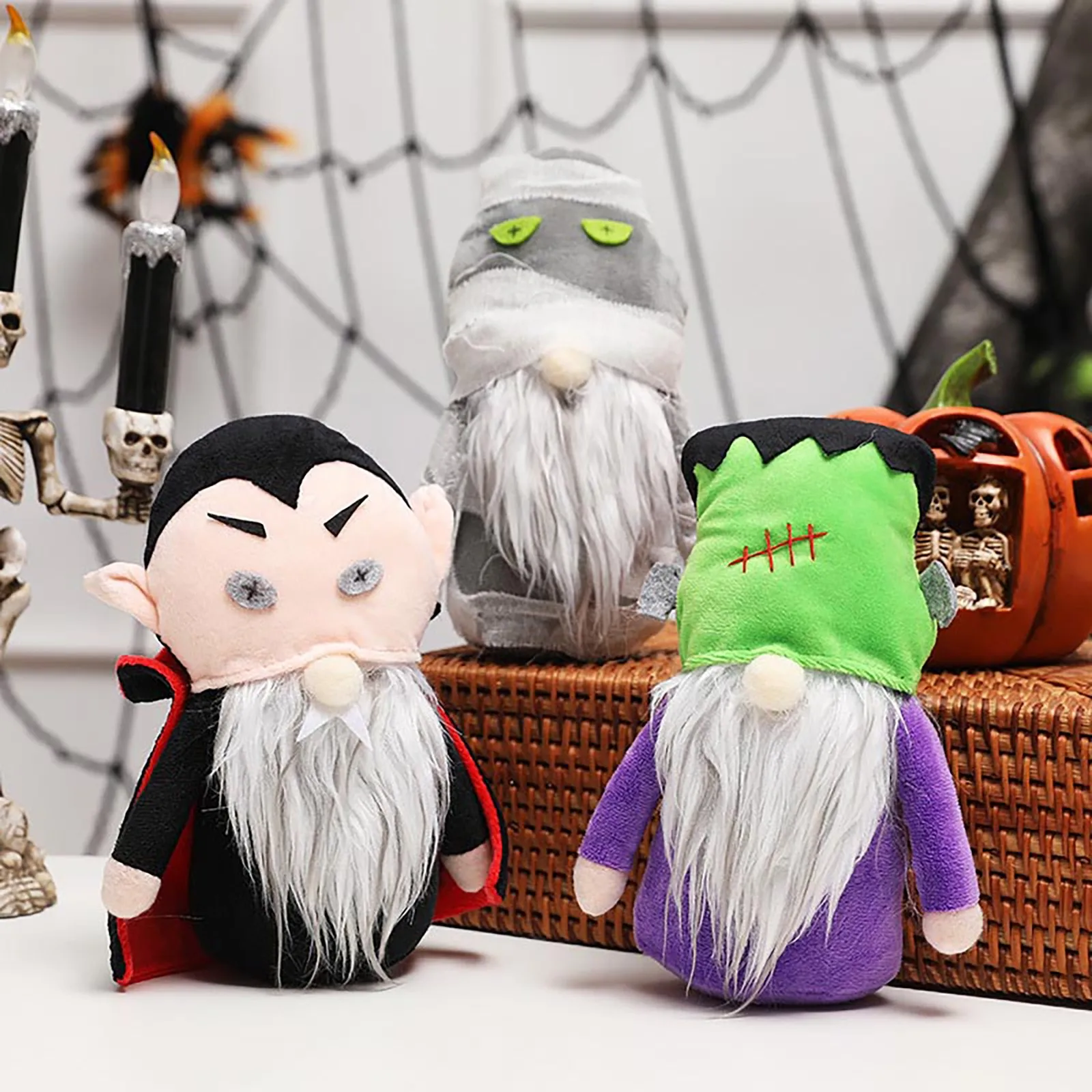 

Halloween American Style Novel Faceless Dwarf Doll Plush Fabric Toy Party Decoration Table Decor Ornaments for Kids Toys
