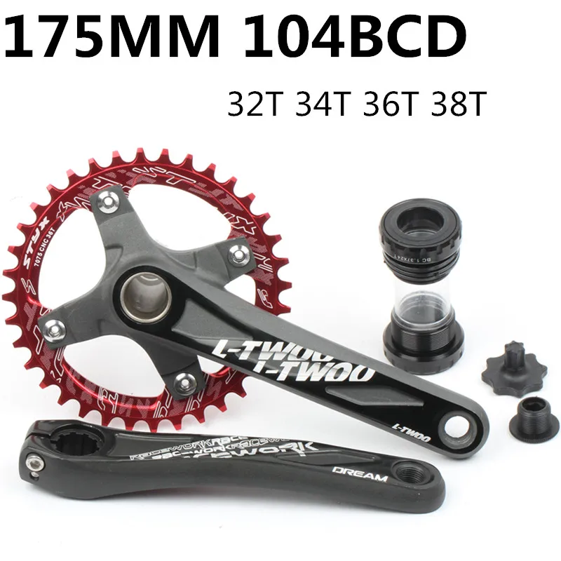 Велосипедный Кривошип 104BCD MTB велосипедный из алюминиевого сплава с нижней