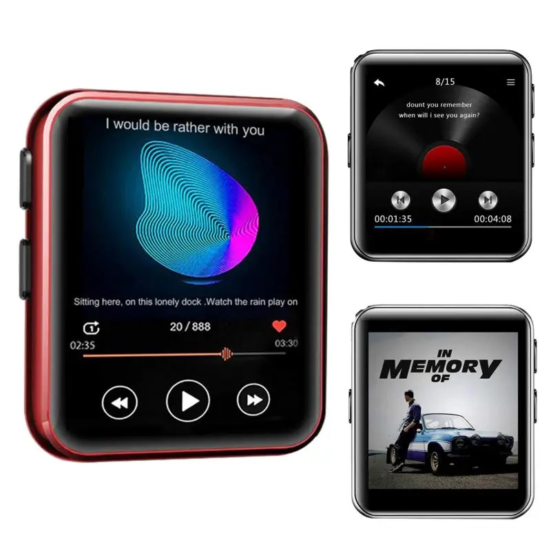K1 Bluetooth MP3-плеер с 1 54 дюймовым сенсорным экраном портативный MP3 музыкальный плеер
