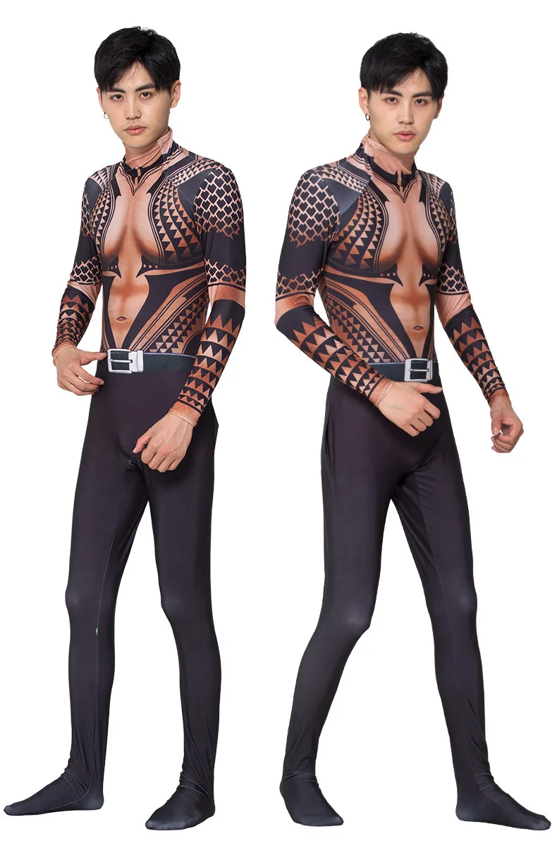 Комбинезоны Аквамен для взрослых и детей 3 стиля костюмы на Хэллоуин мужчин Артур