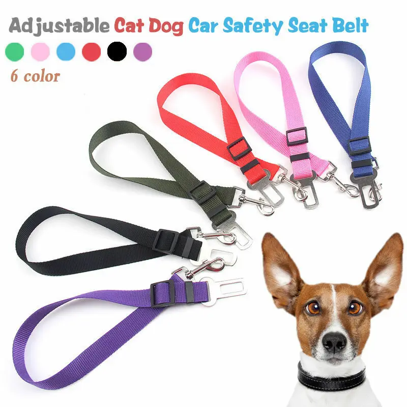 Faroot Adjustable Pet Dogs Vehicle Car Safe Seat Belt Harness Restraint Lead Leash Clip Random Portable Dog Safety Products