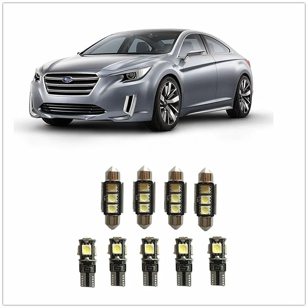 9 шт. Белый T10 светодиодный фонарь для двери ножной кран подсветка внутренняя