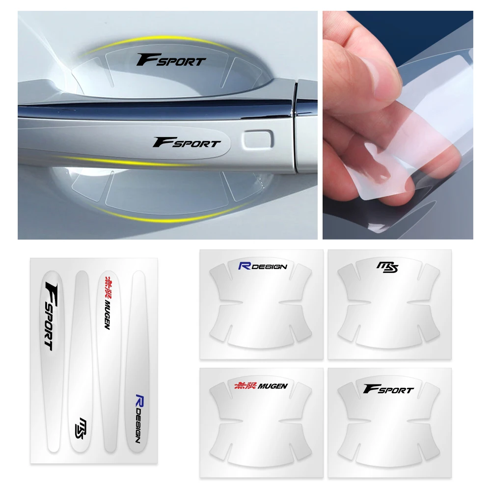 

4/8pcs Car-styling Transparent Door Handle Protection Film Stickers for Opel Astra H G J Corsa Mokka Insignia Zafira Vectra Ford