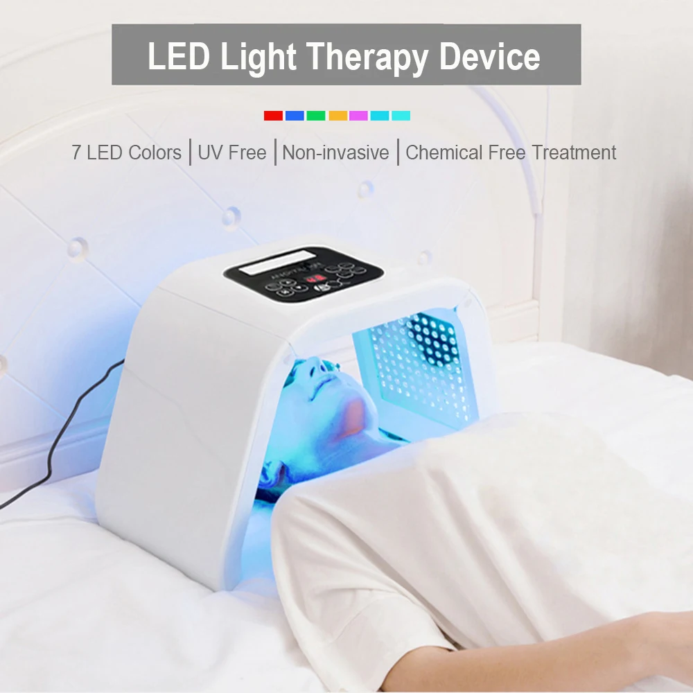

LED Light Therapy 7 Color Skin Rejuvenation Photon Mask Facial Skin Care Anti Aging Tightening Reduce Wrinkle Beauty Toning