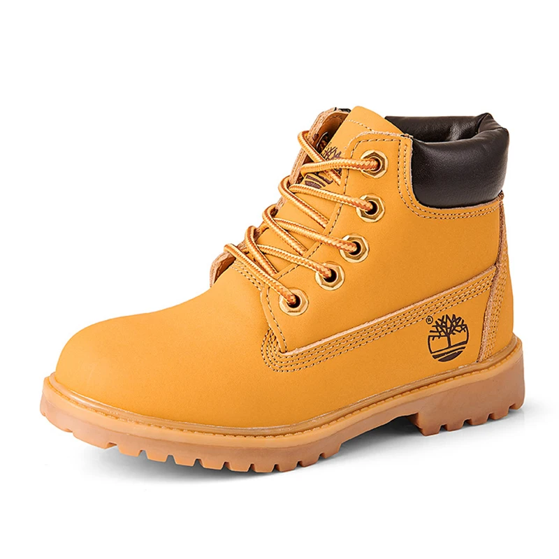 

Fashion New Children's Martin Shoes Boys And Girls Boots Leather Casual Shoes Martin Boots Kids Snow Boots Plush Warm Boots