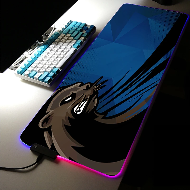 

Прямая поставка, RGB светильник ка, крутой черный леопардовый игровой коврик для мыши со светодиодной подсветкой, многоразмерный коврик для ...
