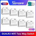 SONOFF DUAL R3 двойной релейный модуль Wi-Fi DIY мини-переключатель двухстороннее Измерение мощности 2 группыпереключатель времени умный дом через EWeLink