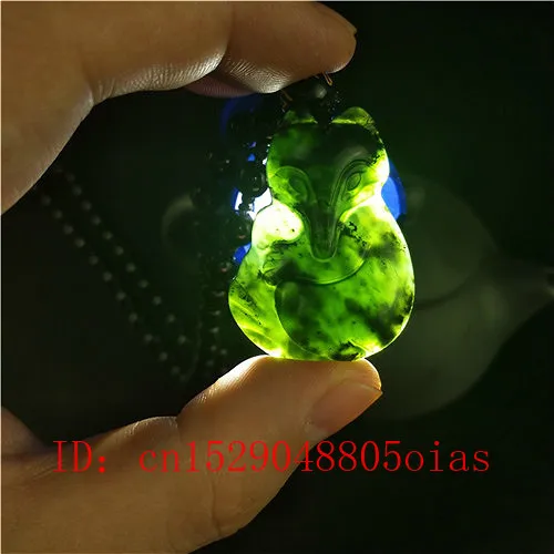 Сертифицированный китайский натуральный черный зеленый нефрит Феникс ожерелье