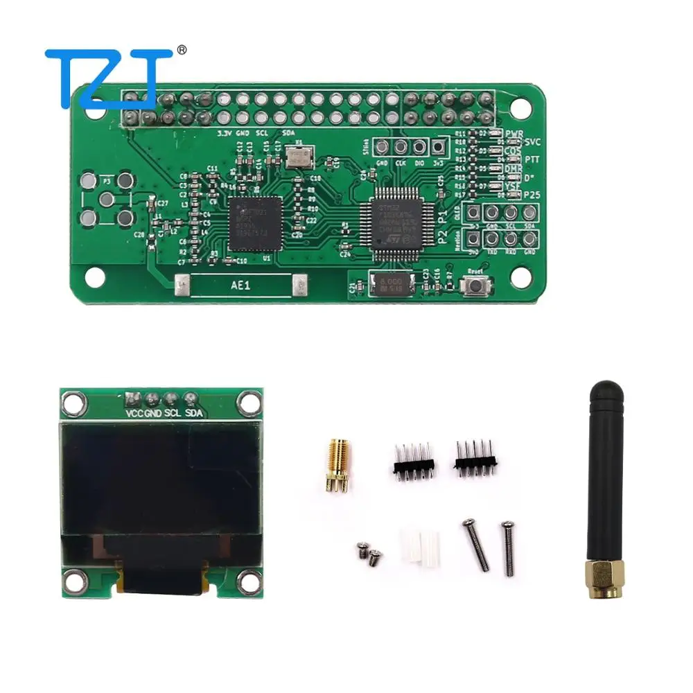 Набор для точки доступа TZT UHF VHF UV MMDVM в сборе с корпусом DMR P25 YSF DSTAR Raspberry Pi Zero 3B |