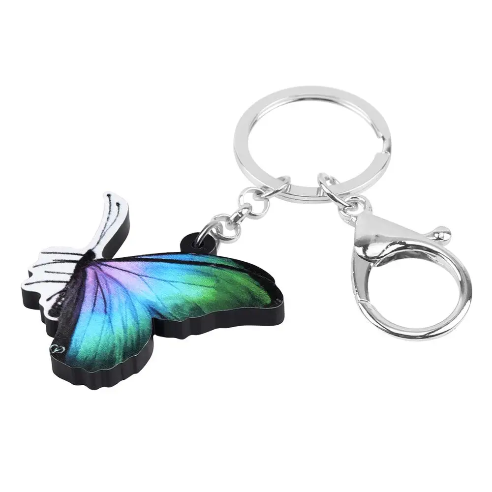 ARWA акриловые Morphida Morpho брелоки в виде бабочки насекомые с животными ювелирные