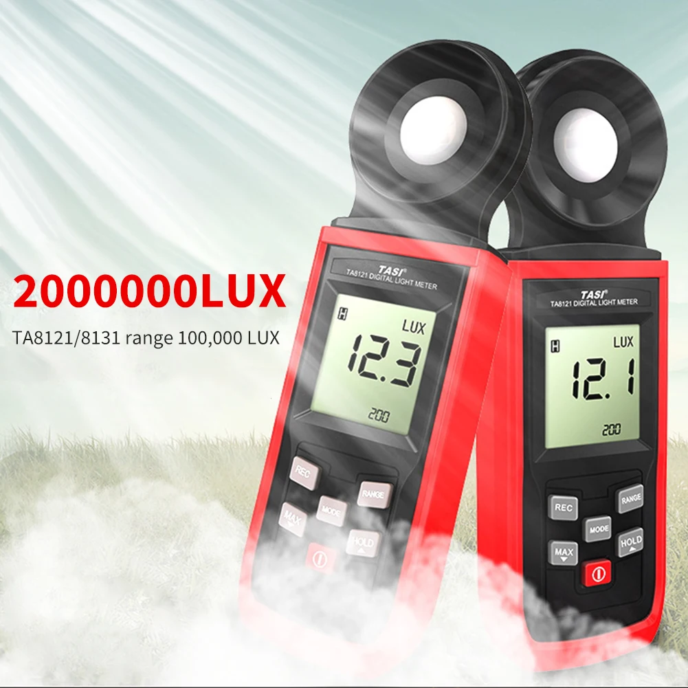 TASI ручной ЖК дисплей люминометр Мини цифровой фотометр люксметр светильник
