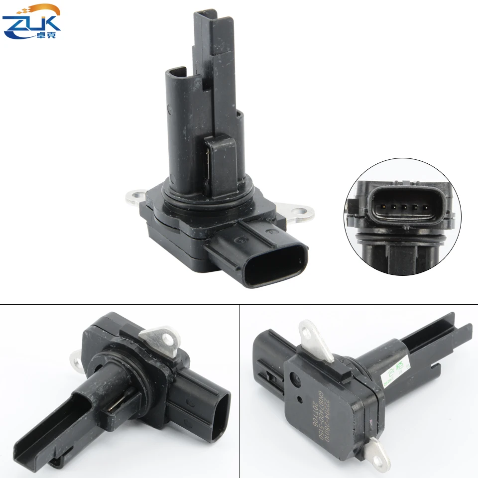 Датчик массового расхода воздуха ZUK MAF 22204 28010 2220428010 для Toyota COROLLA PRIUS CAMRY LAND CRUISER PRADO