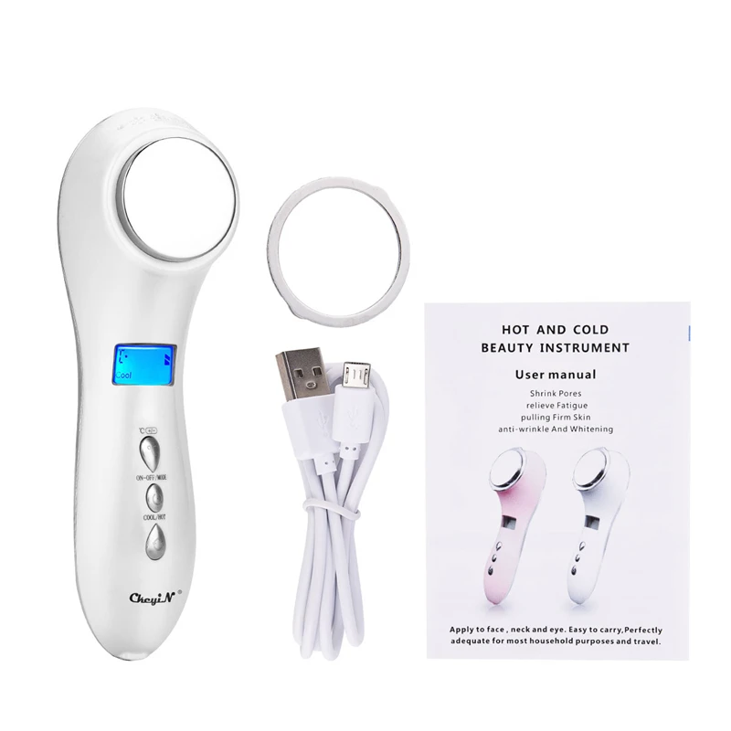 

Rechargeable Facial Massager 3D Face Cleaning Vibration Massage Face Washing Product Skin Care with hot and cool Function