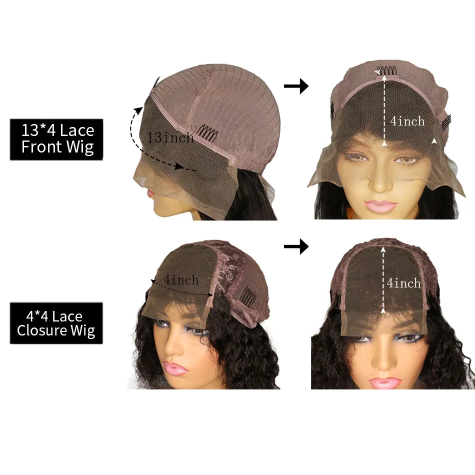 

Straight Lace Front Human Hair Wigs 13x6 Pre Plucked Long Virgin Hair Closure Wigs For Black Women 150 Density With Baby Hair