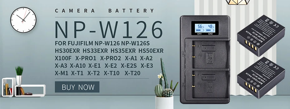 NP-W126 NPW126 ЖК-дисплей USB Зарядное устройство для Fujifilm FinePix HS30EXR XH1 XT1 X-E2 XM1 X-Pro2 XT20 XT3 XA5 xa3 XT2 XE3 XA10 XT10 X100F