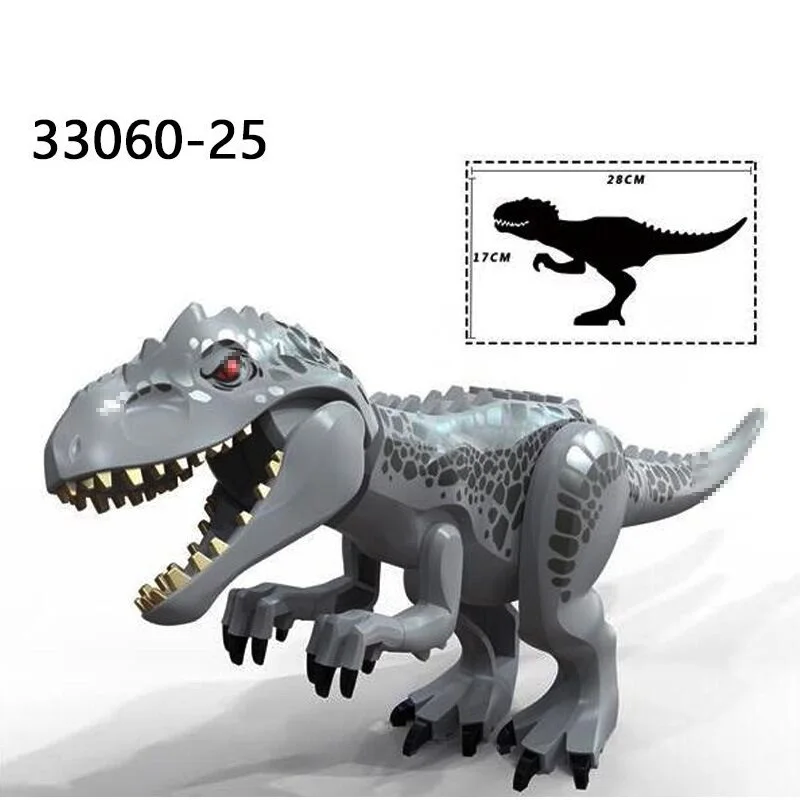 

Dinosaur Building Blocks Frost Flames Pterosauria Grey Tyrannosaurus Green Triceratops Figures For Children Toys KF827 KF828