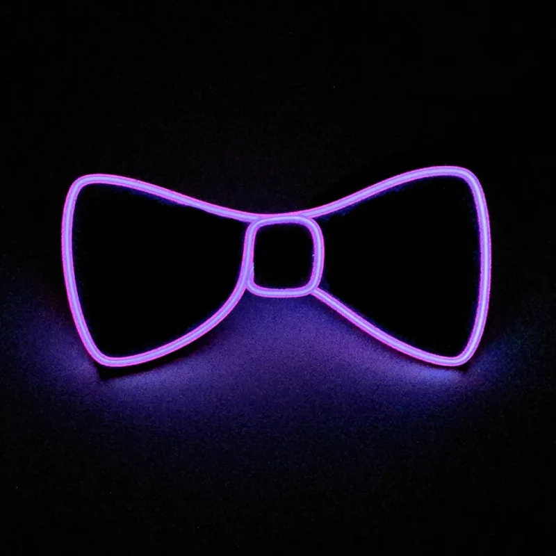 Креативный светящийся галстук-бабочка унисекс со светодиодами без косточек