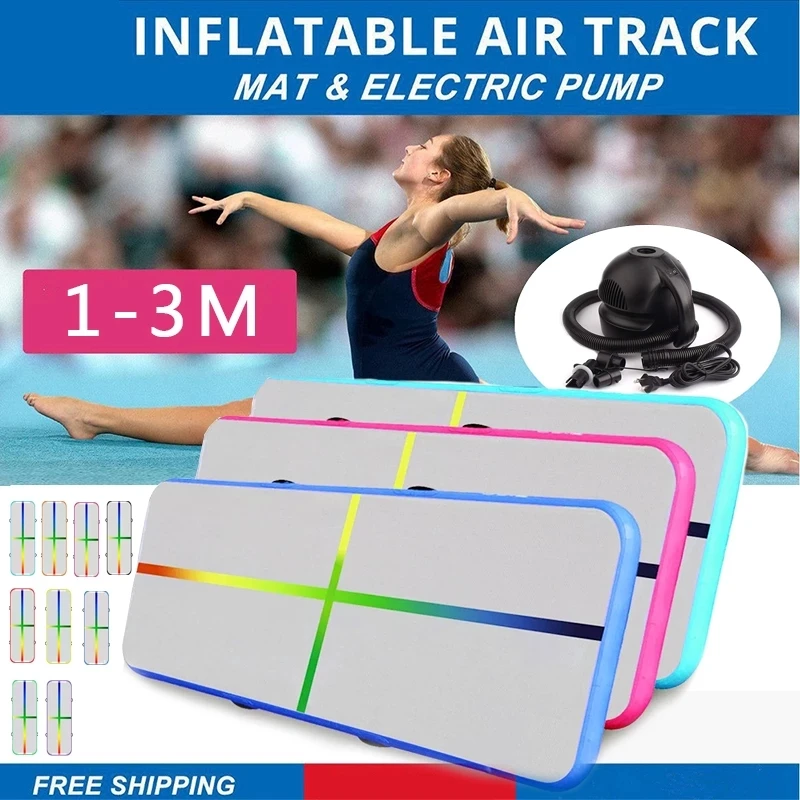 

Promotion ! Portable Gym Mat Track 1M 2M 3M Bouncing Airtrack Sport Mattress Air Floor Home Use Gymnastics Training Mat Tumbling