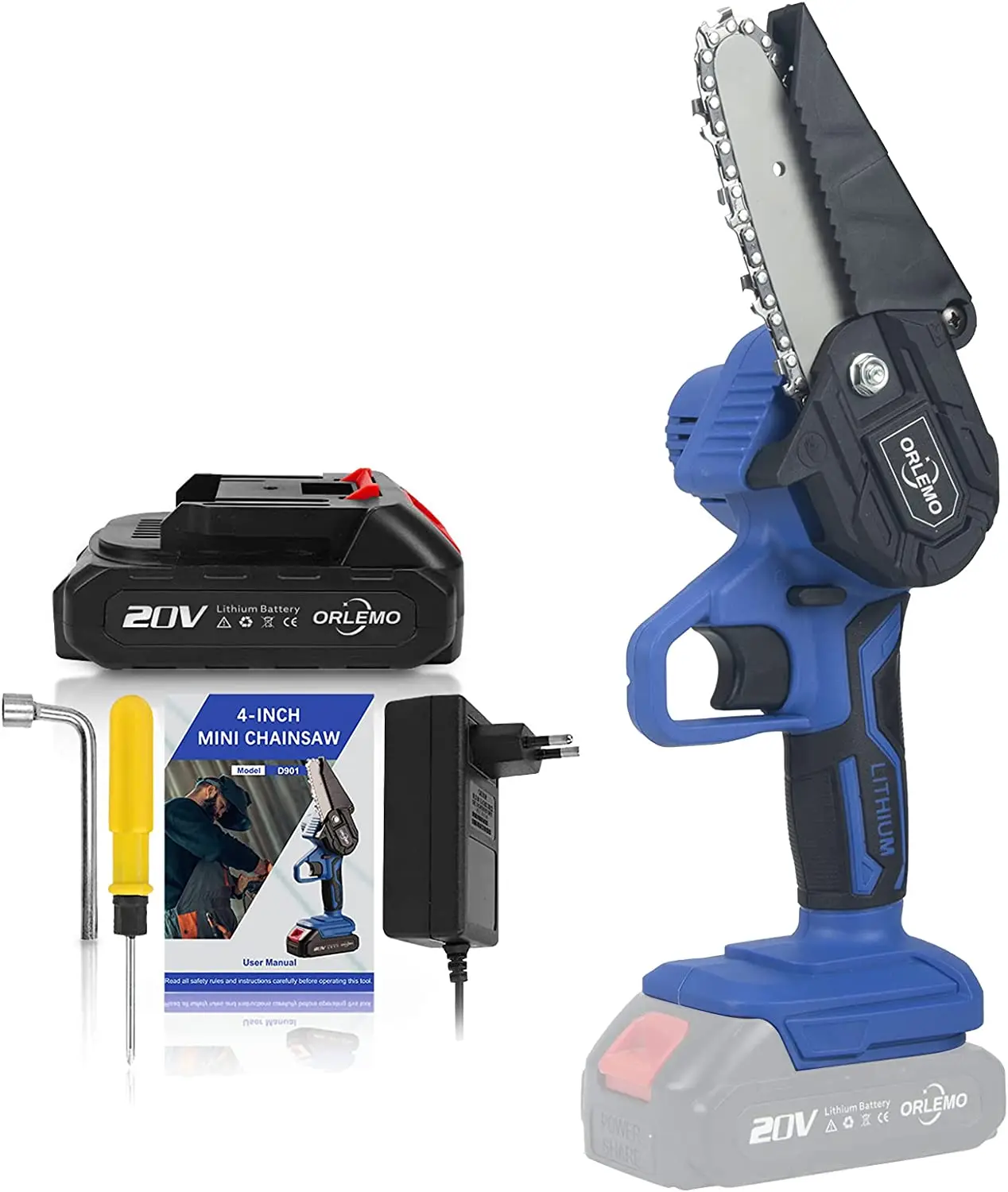 

Mini Chainsaw, 4 Inch 20v Electric Chainsaw, Portable Handheld Electric Cordless Chainsaw for Metal wall plate