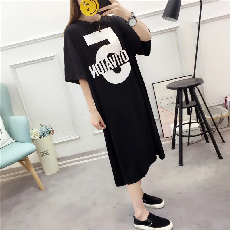 #4916 летняя футболка с имитацией двух частей Женская длинная коротким рукавом и