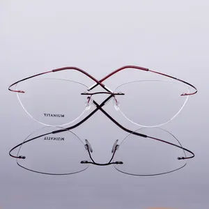 Гибкая оправа для очков без оправы из титанового сплава диаметром 20003