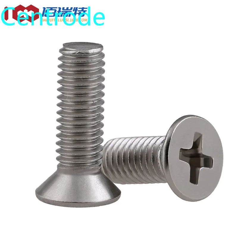 

316 stainless steel screw countersunk head machine screw gb819 flat head cross recessed screw extension bolt 10PCS