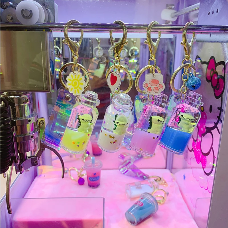 Модный новый брелок с мультипликационным динозавром для ключей в виде чашки