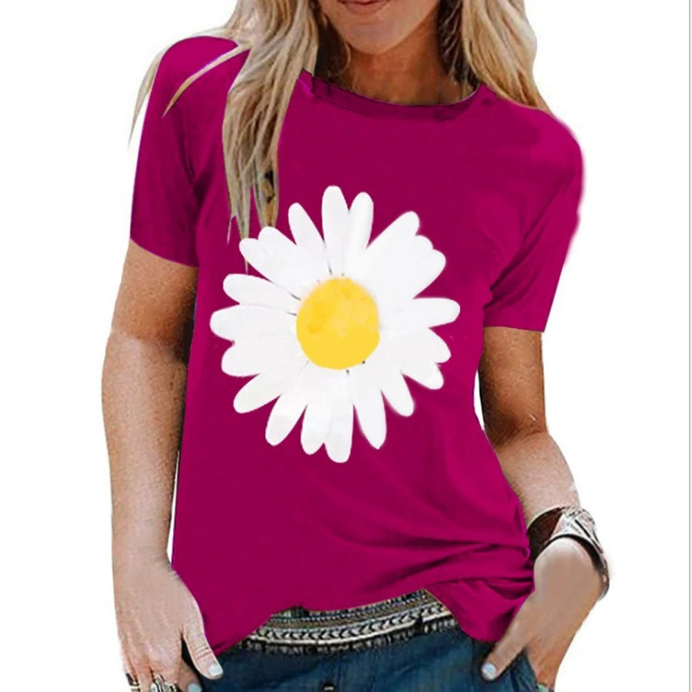 

Summer Print Tshirt Women Plus Size New Loose Short Sleeve Round Neck Casual Fashion Womens T Shirt Lugentolo