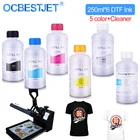 250 мл * 6 DTF чернил для прямой передачи пленки, термоплавкий порошок ПЭТ, пленочная печать и передача для Epson (с очисткой)