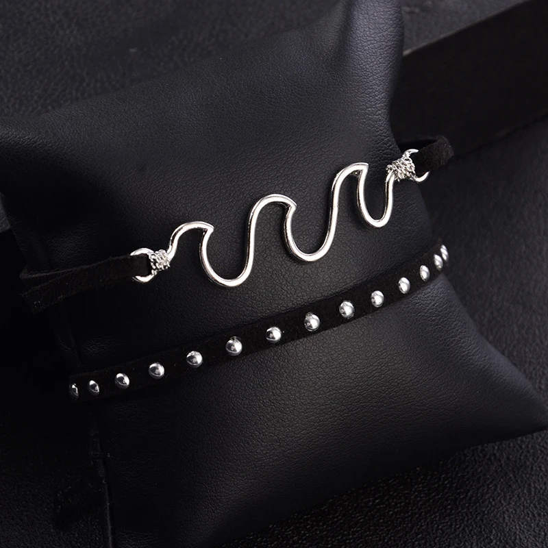 

Trendy Jewelry Female Anklets Barefoot Black Wave Adjustable Foot Jewelry Leg New Anklet On Foot Ankle Bracelets Women Leg Chain