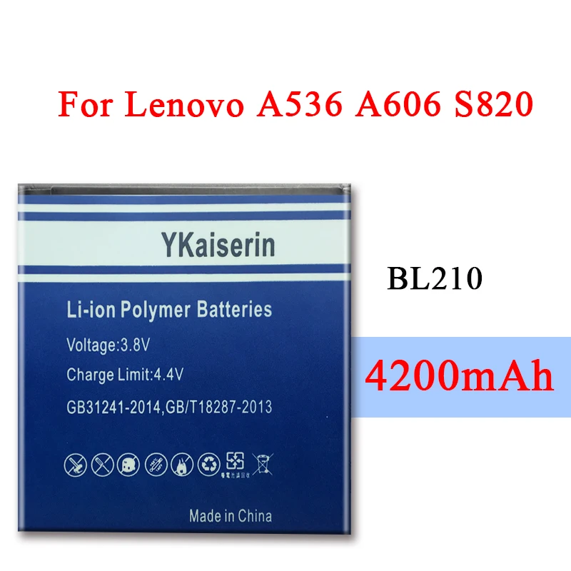 Новейшие высококачественные BL210 для Lenovo A536 A606 S820 S820E A750E A770E A656 A766 A658T S650 телефон