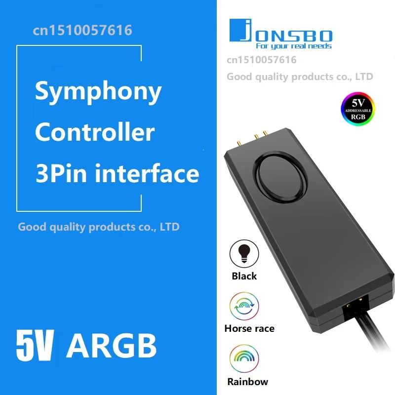 Jonsbo ручным управлением 5В ARGB монохромный Радуга скачки эффект SATA