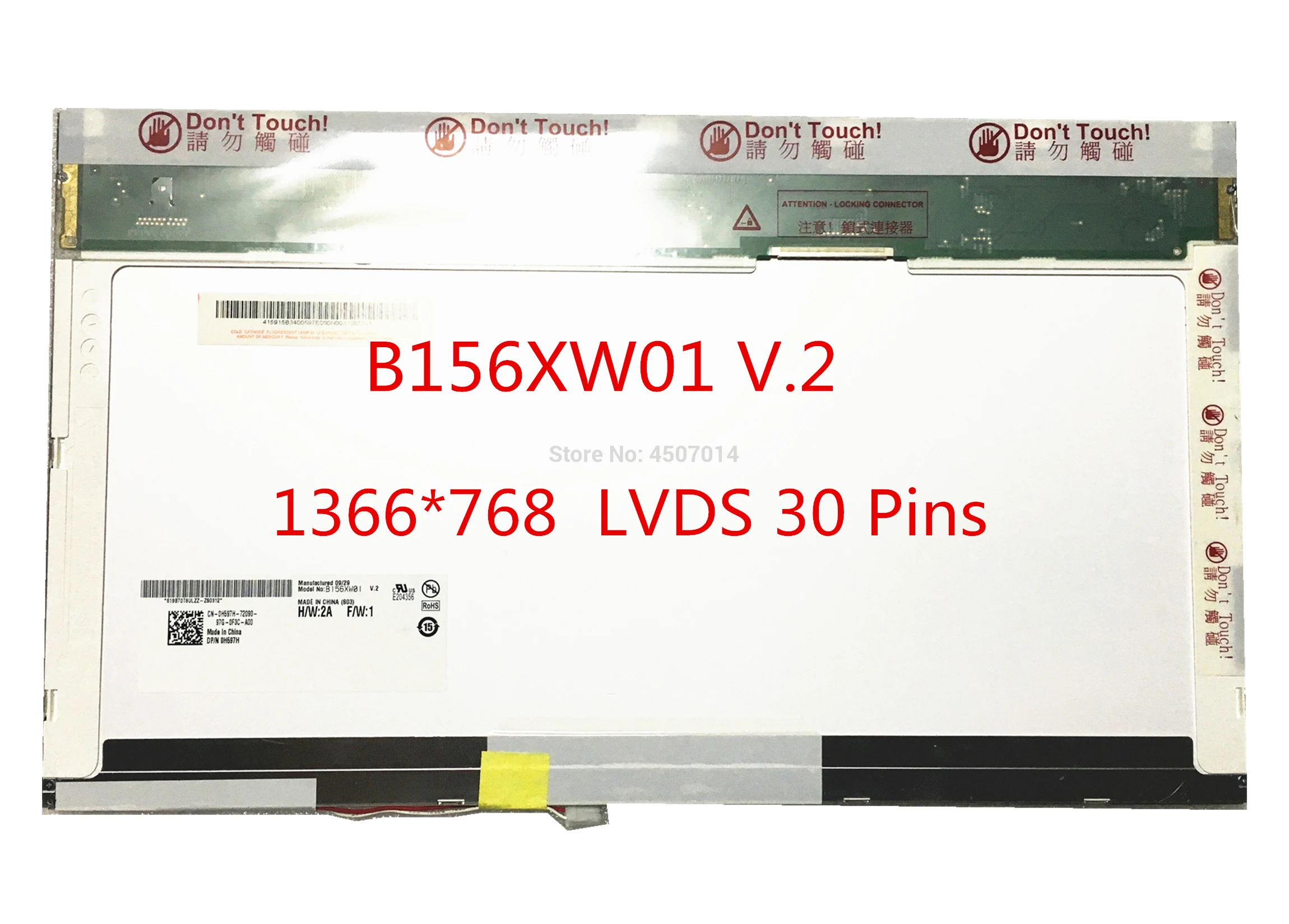 

Free Shipping B156XW01 V2 V.2 B156XW01 V0 B156XW01 V1 N156B6-L01 L02 M156NWR1 R0 N156B3-L03 Laptop Lcd Screen 1366*768 30 Pins