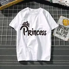 Повседневная футболка с надписью принцессы в стиле Харадзюку, футболка с коротким рукавом, женская одежда, 2020, кавайная футболка, женские топы, футболка, женская футболка