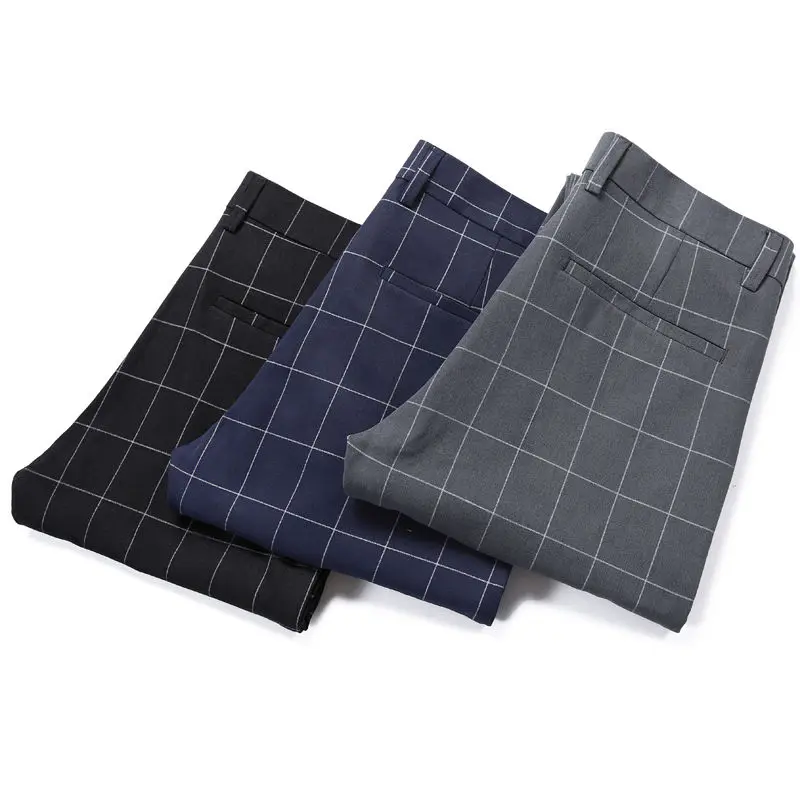 Новинка 2020 мужские классические брюки повседневные Простые облегающие деловые